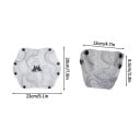 Összecsukható kemping tálca Könnyű és hordozható kültéri edény 12 x 8,5 cm Patentekkel Fehér, kontúrvonalas mintával Kempingezéshez és kirándulásokhoz 2