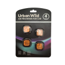 Osvěžovač vzduchu do auta 4 ks dlouhotrvající vůně 3,8 × 3,8 cm kompaktní provedení do interiéru vozu 1