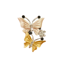 Osvěžovač vzduchu do auta klip na ventilaci dvojitý motýl aromaterapie dekorace 5 × 3,5 cm kovový držák interiér auta 4