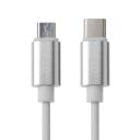 OTG USB-C han til Micro USB han adapter med 18 cm kabel til forbindelse af enheder med USB-C og Micro USB porte Dataoverførsel 480 Mbps Hvid 2