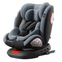 Otočná dětská autosedačka 360 stupňů 0 až 36 kg ISOFIX a opěrná noha pětibodové pásy boční ochrana nastavitelná opěrka hlavy šedočerná 2