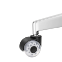 Otočná kolečka na židli s čepem 50 mm, sada 5 ks, ocel a guma, průměr stopky 11 mm, černá, náhradní kolečka pro kancelářské židle 2