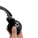 Otočná kolečka na židli s čepem, průměr 50 mm, čep 10–11 mm, délka 22 mm, materiál ocel a guma, černé provedení, pro kancelářské židle 2