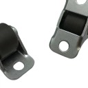 Otočná nábytková kolečka 12 mm s montážní základnou 12,8×28 mm, šířka 9 mm, kovová konstrukce, černá, pro malé nábytkové díly 2