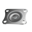 Otočná nábytková kolečka 38×17 mm s horní deskou 45×35 mm, výška 5 cm, červené kolečko pro skříňky, vozíky a regály 4