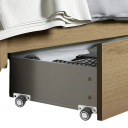 Otočná nábytková kolečka 53×33×20 mm, TPE guma a pozinkovaný plech, montážní výška 18 mm, rozteč otvorů 40 mm, stříbrná 3