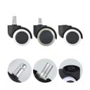 Otočná nábytková kolečka s čepem, průměr kola 50 mm, čep 11 mm, délka 21 mm, PU guma, ocel a plast, pro židle a nábytek 6