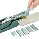 Otočná sešívačka ruční 360° otočný mechanismus 14 x 6 cm stolní sešívačka až 25 listů pro kancelář a domácnost 7