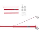 Otočné nástěnné rameno pro elektrický zvedák HHDB-300 180° teleskopické nosnost 300 a 600 kg 118 x 18 x 81 cm uhlíková ocel Červené 2