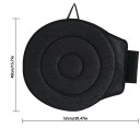 Otočný autosedák 360° pro seniory a těhotné ženy rozměr 52 x 40 cm polyesterový potah černý pro snadné nastupování a vystupování z auta 2