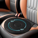 Otočný autosedák 360° pro seniory a těhotné ženy rozměr 52 x 40 cm polyesterový potah černý pro snadné nastupování a vystupování z auta 3