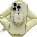 Otozó mágneses telefon tartó alma mintával iPhone 16 15 14 13 12 Szilárd mágnes 360° asztali állvány műanyag 2