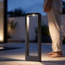 Outdoor Column LED Light 15 W COB Neutral White 4500 K 80 cm Aluminium Construction DC 12 V Black Waterproof for Courtyards and Lawns 2