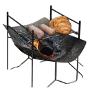 Outdoor Portable Folding Garden Grill in Stainless Steel 41.5x26.5x27.5 cm Fire Pit with Grill Rack Storage Case Camping Picnic Barbecue 2