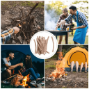 Outdoor Survival Henneplont 7cm x 6mm Natuurlijke Noodvuurstarter All Weather Kamperen Bushcraft EDC-uitrusting 2