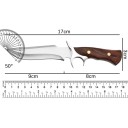 Outdoor zakmes 17 cm met schede M390 stalen lemmet Houten handvat Jachtmes Kamperen Wandelen Overleven In de wildernis 2