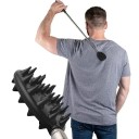Outil de massage universel grattoir 23 cm avec poignée télescopique et têtes interchangeables pour massage de tout le corps et soins des animaux 2