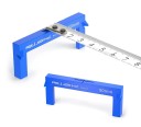 Outil de mesure de la hauteur de selle de vélo 10 x 4 cm Mesure de hauteur de selle de vélo en aluminium bleu Réglage et calibration précis 5