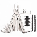 Outil multifonction Daicamping DL30 en acier inoxydable Pince Couteaux pliants Ciseaux Scie Tournevis Kit EDC de survie avec étui 1