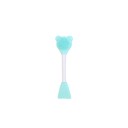 Outil multifonctionnel à double face pour le soin du visage Tête en silicone en forme d'ours pour le nettoyage du visage et spatule pour l'application de masque 15 x 3 cm 1
