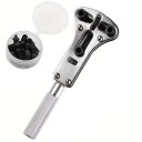 Ouvre-capsules pour montres avec 3 mâchoires Outil ajustable en métal 16,5x7 cm Ensemble avec 18 têtes interchangeables pour réparations de montres 1