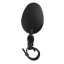 Oval Bicycle Mirrors 2 pcs Black Standalone Mount for Handlebars 15–35 mm Rotatable Design 5x7 cm 2
