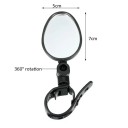 Oval Bicycle Mirrors 2 pcs Black Standalone Mount for Handlebars 15–35 mm Rotatable Design 5x7 cm 4