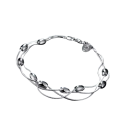 Oval design set halsband 45 cm armband 20 cm Silver 925 Kedjesmycken för kvinnor Fest bröllopstillbehör present 2