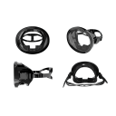 Oval Diving Mask 16.3 x 13.5 cm Tempered Glass Silicone Seal Eye and Nose Mask for Snorkelling and Underwater Adventures 9