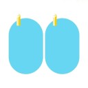 Oval Protective Film for Wing Mirrors 150×100 mm 2pcs Nano Layer Against Fog and Water For Cars SUVs Quick Application Waterproof Film 1