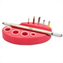 Oval Silicone Stand for Pigments 10.6 × 6.1 × 2.4 cm Holder for Pots and Tools for Cosmetic Makeup 4