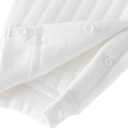 Overal de algodón para niños con mangas largas y osito Unisex pijama para bebés con botones a presión y lazos Escote en V Unicolor 6