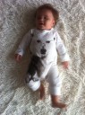 Overal de bebé con estampado 3D de oso polar 3