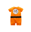 Overal de verano para niños de algodón estilo anime Naranja con moño negro Manga corta Cuello redondo Overal suave y cómodo para recién nacidos 2 Overal de verano para niños de algodón estilo anime Naranja con moño negro Manga corta Cuello redondo Overal suave y cómodo para recién nacidos 2
