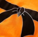 Overal de verano para niños de algodón estilo anime Naranja con moño negro Manga corta Cuello redondo Overal suave y cómodo para recién 4