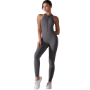 Overal Deportivo de Mujer con Tirantes y Espalda Descubierta, Leggings con Cremallera en el Escote, Mono de Fitness de Nylon 5
