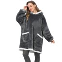 Oversize φλις κουβέρτα με μανίκια P3997 3
