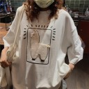Oversized alpaca t-shirt voor dames 5