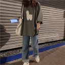 Oversized alpaka t-shirt til kvinder 1