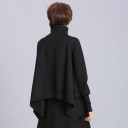 Oversized asymmetrisk rullekrave til kvinder 4