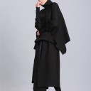 Oversized asymmetrisk rullekrave til kvinder 6