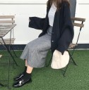 Oversized sweater med knapper til kvinder G398 3