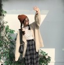 Oversized sweater med knapper til kvinder G398 2
