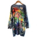 Oversized sweater med print til kvinder G339 2