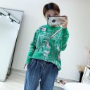 Oversized sweater med print til kvinder 4