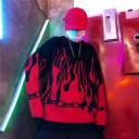 Oversized sweater til kvinder med flammemotiv 4