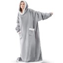 Oversized sweatshirttæppe med ærmer 150 cm 4