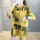 Oversized T-shirt dam med mönster 3