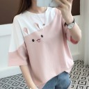 Oversized t-shirt för kvinnor med kaninmotiv 6