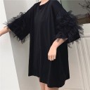 Oversized t-shirt med flæser til kvinder 6